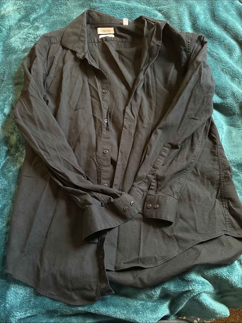 Calvin Klein Black Men’s Button-Front Shirt